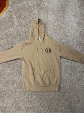 Cole Swindell Tan Hooded Pullover with Chest Logo